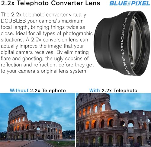 Image of Canon EOS 2000D (Rebel T7) DSLR with 18-55mm Lens 3 Lens Kit and Sunshine Photo Accessories Bundle (Renewed)