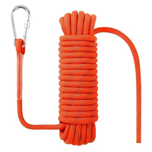 NorthPada Cuerda flotante de amarre de 10 mm, 32 pies, 10 metros, cuerda de amarre para barco, cuerda marina, líneas de muelle, kayak, canoa, remolque, línea reflectante naranja
