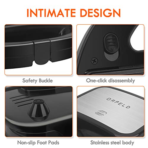 ORFELD Sandwich Maker, Sandwich Panini Grill, 750-Watts, 3-in-1 Detachable Non-stick Coating, LED Indicator Lights