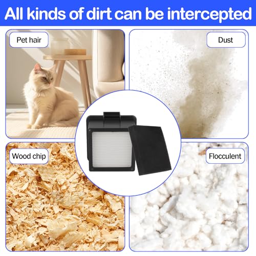 Image of Hepa Filter & Foam Filter Replacement for Dirt Devil F43 2PY1105000 1PY1106000, Compatible with Easy Lite Cyclonic Quick Vac UD20005 and Extreme Cyclonic Quick Vac UD20010 Upright Vacuum Cleaner