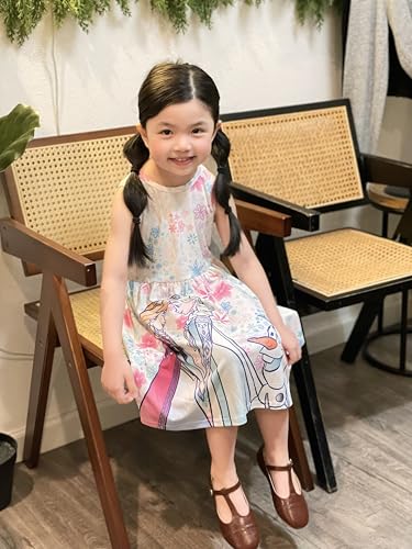 Image of Disney Minnie Mouse Princess Frozen Elsa Stitch Girls Dress Sleeveless & Short Sleeve Casual Summer Clothes Baby to Toddler