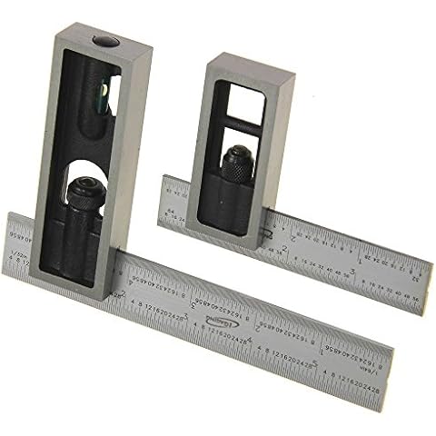 iGaging 4" & 6" Double Square Set 4R Steel Blade High Precision Woodworking Cover