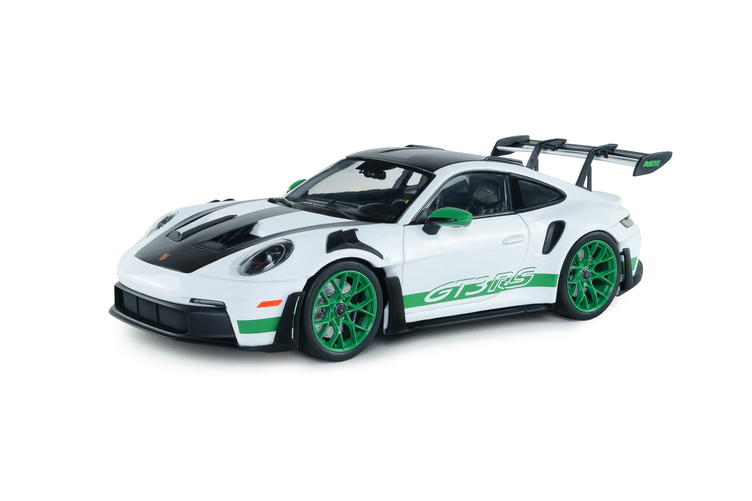 Solido - Porsche 911 GT3 RS 2024 1:18 - Maquette Die-Cast Tribute to Carrera RS Package, Modèle à Collectionner en métal Blanc avec Base en Plastique, boîte à fenêtre