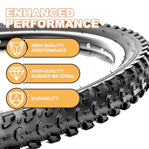 Hycline Mountain Bike Tires Set: 2-Pack 20/24/26×2.125 Inch