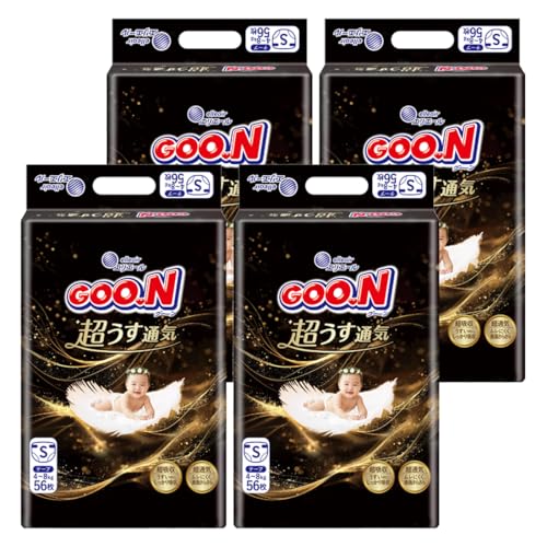 【テープ Sサイズ】 グーン 超うす通気 プレミアム おむつ (4~8kg) 224枚(56枚×4) [ケース販売] (B0GQXK666N) Amazon価格推移・価格追跡