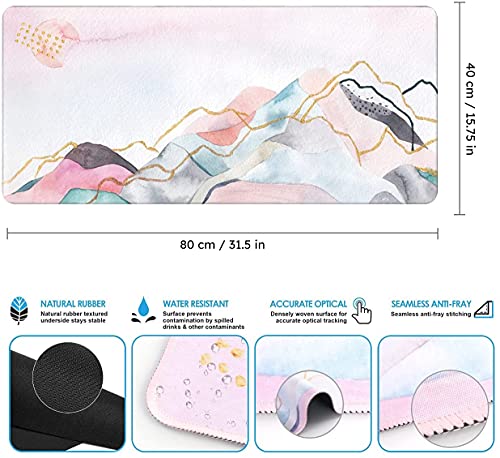 iCasso-Desk-Mat-Extended-Gaming-Mouse-Pad-Large-Non-Slip-Rubber-Base-Mousepad-with-Stitched-Edges-Waterproof-Keyboard-Mouse-Mat-Desk-Pad-for-Work-Game-Office-Home-Landscape-Extended