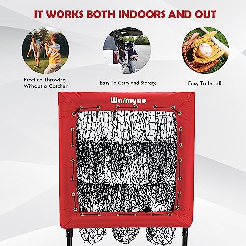 Baseball/Softball Net Best Hitting Nets Target, Sports Pitching Net With Strike Zone Portable 9-Grid Pitching Aid, Adjustable Height Training Equipment For All Ages And Skill Levels #TOP3