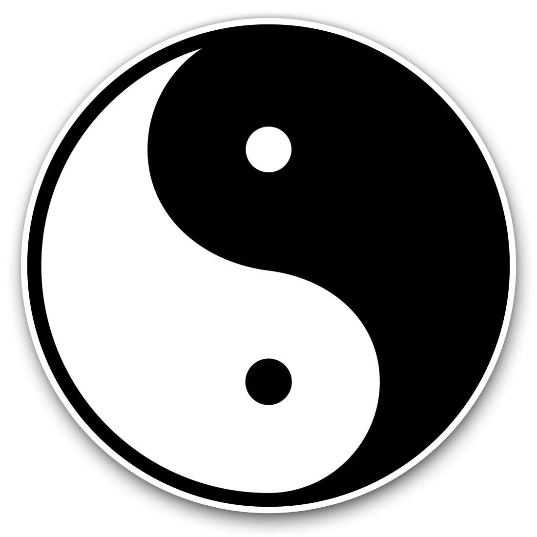 Vinyl Stickers (Set of 2) 20cm - Yin Yang Symbol Philosophy #4396