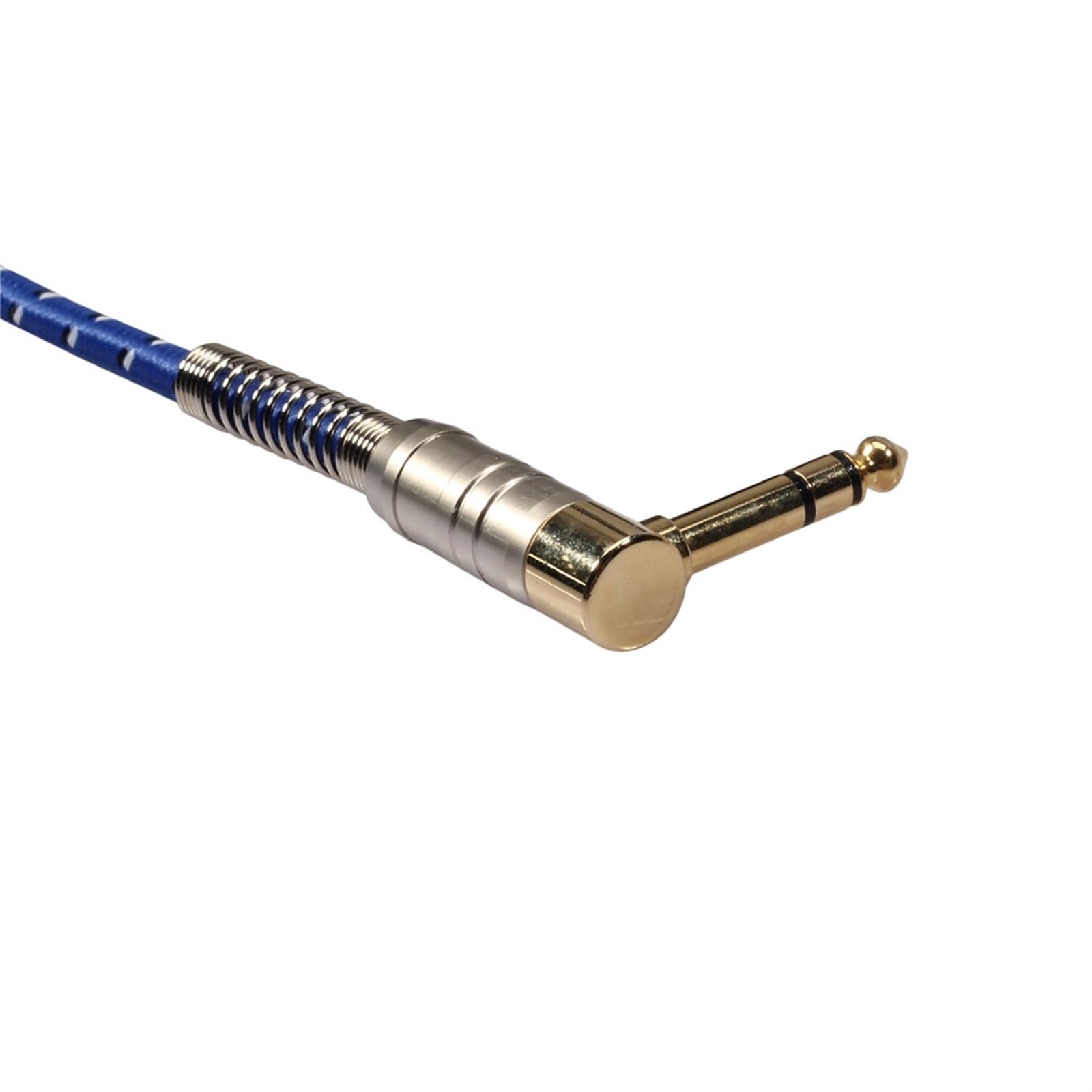 Cables para instrumentos Cable De Estéreo Para Guitarra Eléctrica De 6,35 Mm Macho A Macho Recto A Codo Chapado En Oro(20m)