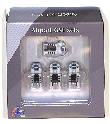 JC Wings JCWGSE004 1:400 Airport GSE Set #4 - Push Back Tug 4 Pack, 2 EVA, 1 EVA Kitty, 1 EVA Pink Kitt (pre-Painted/pre-Built)