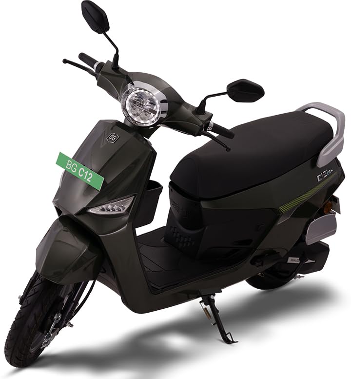 Image of BG C12i Ex Electric Scooter with Charger, Brooklyn Black (Advance Booking for Ex-Showroom)