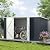 Outsunny 11' x 6' Outdoor Storage Shed, Galvanized Metal Utility Garden Tool House, 2 Vents and Lockable Door for Backyard, Bike, Patio, Garage, Lawn, Dark Gray