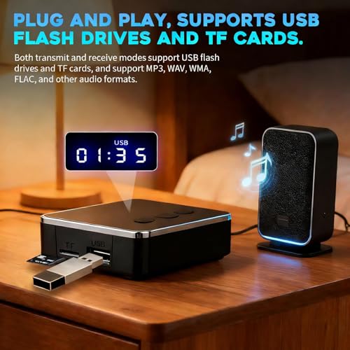 Receptor transmisor de audio inalámbrico estéreo para PC y TV 5