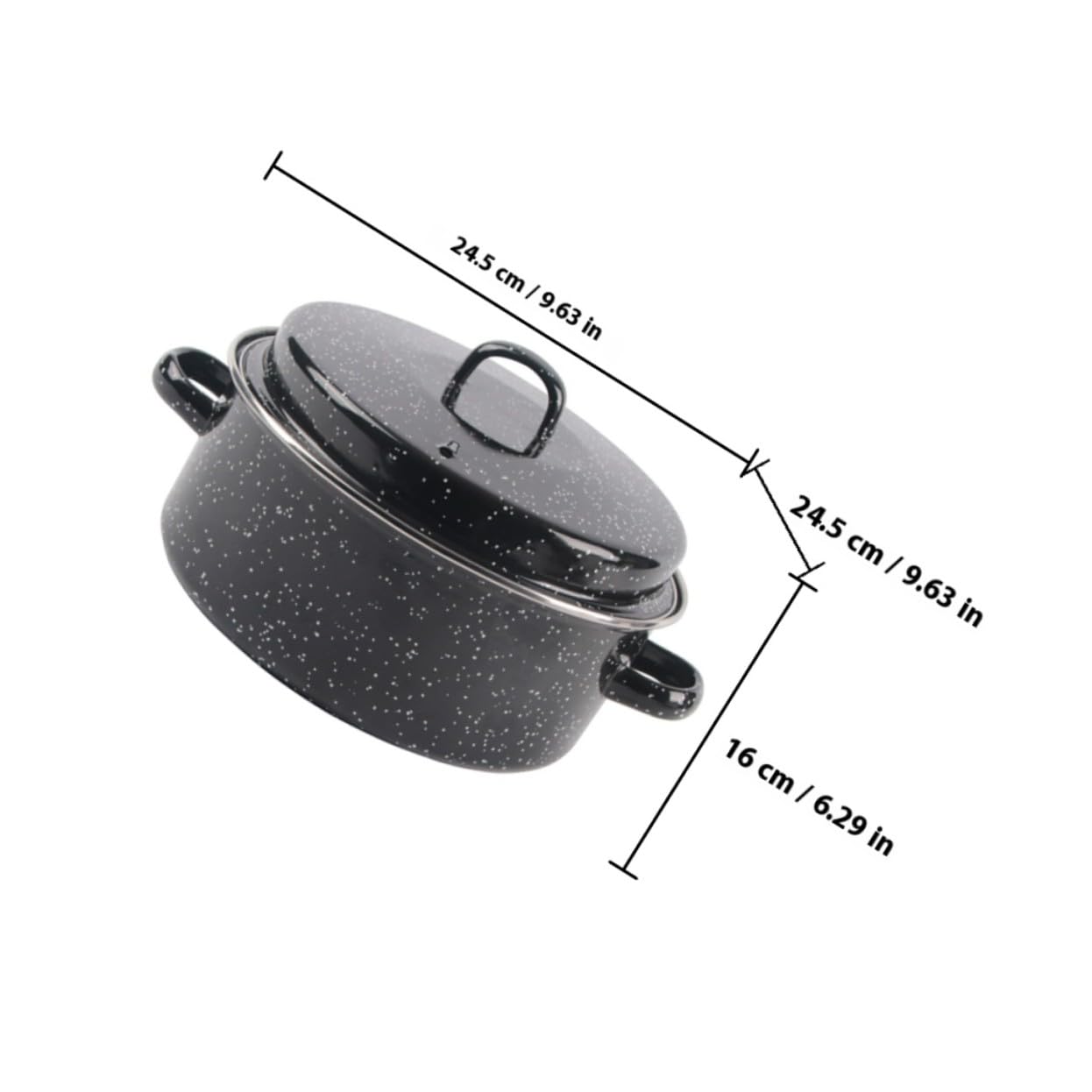 TOPBATHY Olla de Cocina Sarten Asar Castañas Rostizador para Patatas y Carne de Acero Inoxidable para Uso Doméstico