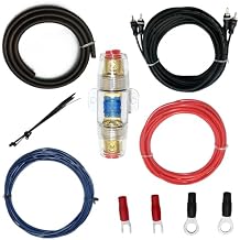10 Gauge Amp Kit Amplifier Install Wiring Complete 10 Ga Installation Cables 600W ...