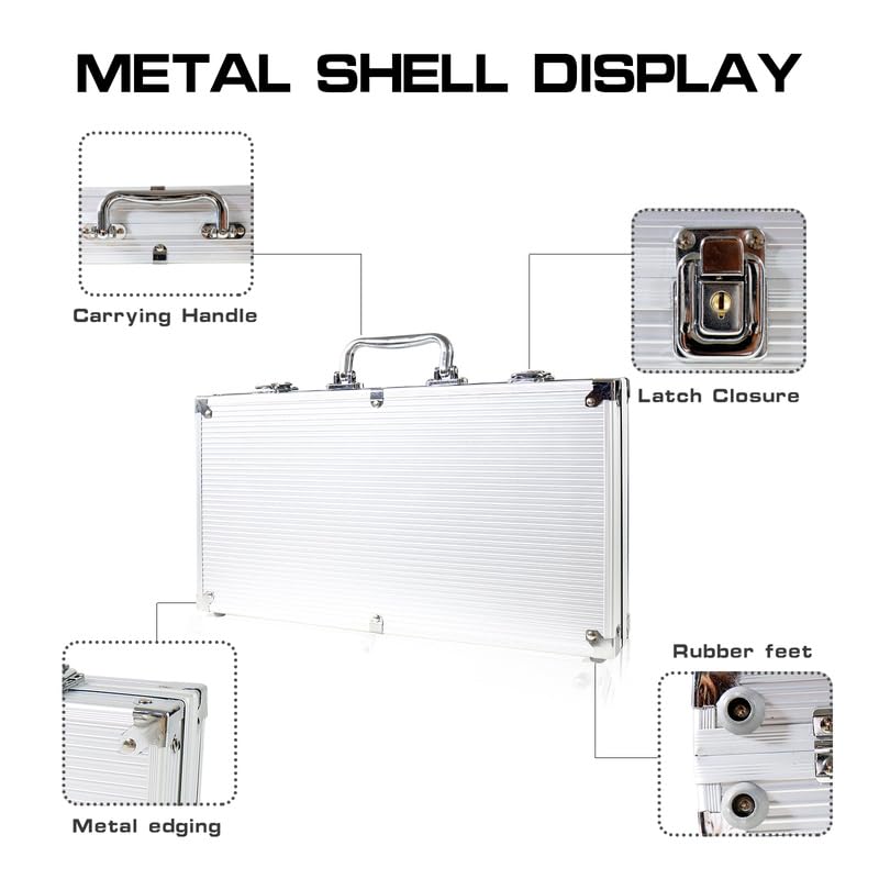 CCLIFE Pokerset Profi 300 500 PCS Pokerspiel inkl. Pokerkoffer Pokerdecks Dealer Button Poker Set Pokerchips Tischauflage Spielmatte – Bild 5