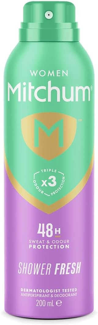Women Triple Odor Defense 48HR Protection Aerosol Deodorant & Anti-Perspirant, Shower Fresh, 200 ml