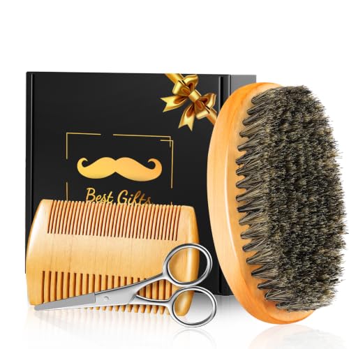 Mens Gift Set with Beard Brush Beard Comb,Christmas Mens Stocking Stuffers