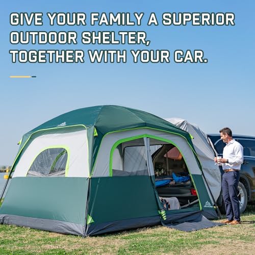 JELUCAMP SUV Tents for Camping 6 Person Waterproof, Car Family Camping Tent with Tailgate Attachment for SUV, Jeep, Truck with Cap, Easy Setup Large Tent for Outdoor Camping JLP-8817 の商品画像 6