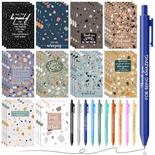 Blocs-notes et stylos de motivation Lot de 60 pour le bureau