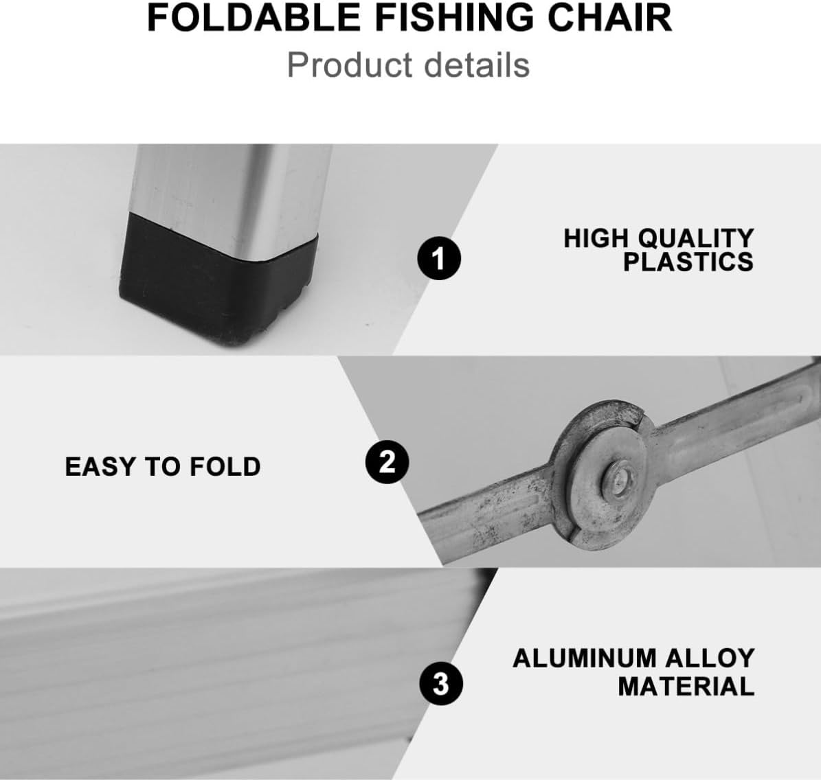 Lightweight Aluminum Alloy Folding Stool with Multi-Function Design, Portable Photography Ladder and Fishing Seat for Indoor Livingroom and Outdoor Use, Compact and Sturdy