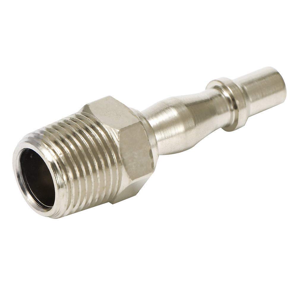 Conector para herramientas hidráulicas (4 unidades, 1/4 pulgadas (0,6 cm), BSP, macho y hembra) liberación rápida, plateado