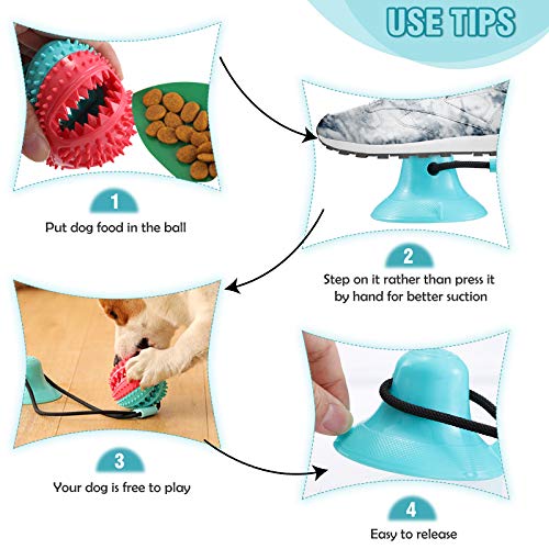 Suction Cup Dog Chewing Toy, CAMTOA Dog Rope Ball Toys