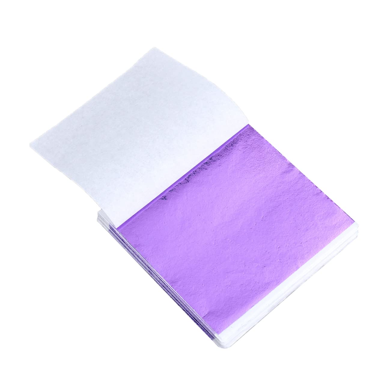 HAWILLOSCH 8x8.5cm Foil Adhesive Leaf Sheets Purple Metallic Foil Paper for Decorative Art Projects