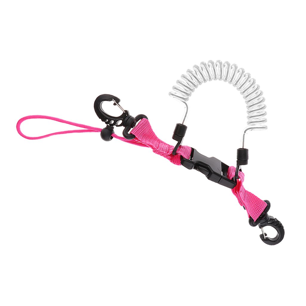 MagiDeal Erwachsene Spiralkabel Spring Coil, mit Karabiner Tauchen Sport Zubehör