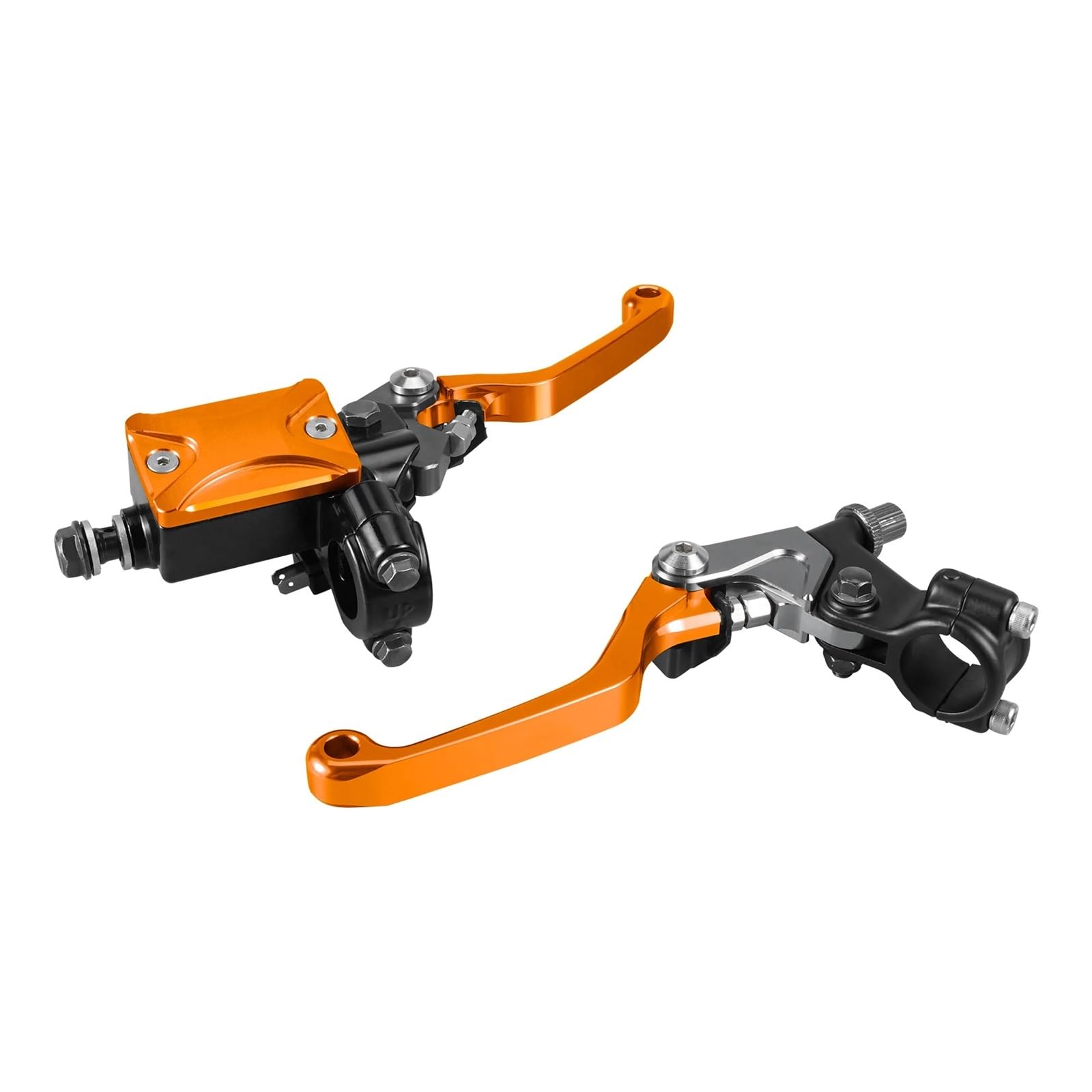 baoquan Motorbike Clutch Lever for KX 85 125 250 Motorcycle Hydraulic Brake Clutch Lever for Master Fluid Reservoir Cap Kit(Orange)