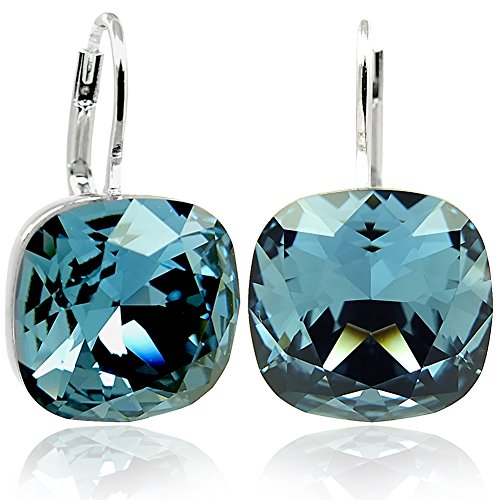 Preisvergleich Produktbild Ohrringe mit Kristallen von Swarovski® Silber Blau NOBEL SCHMUCK