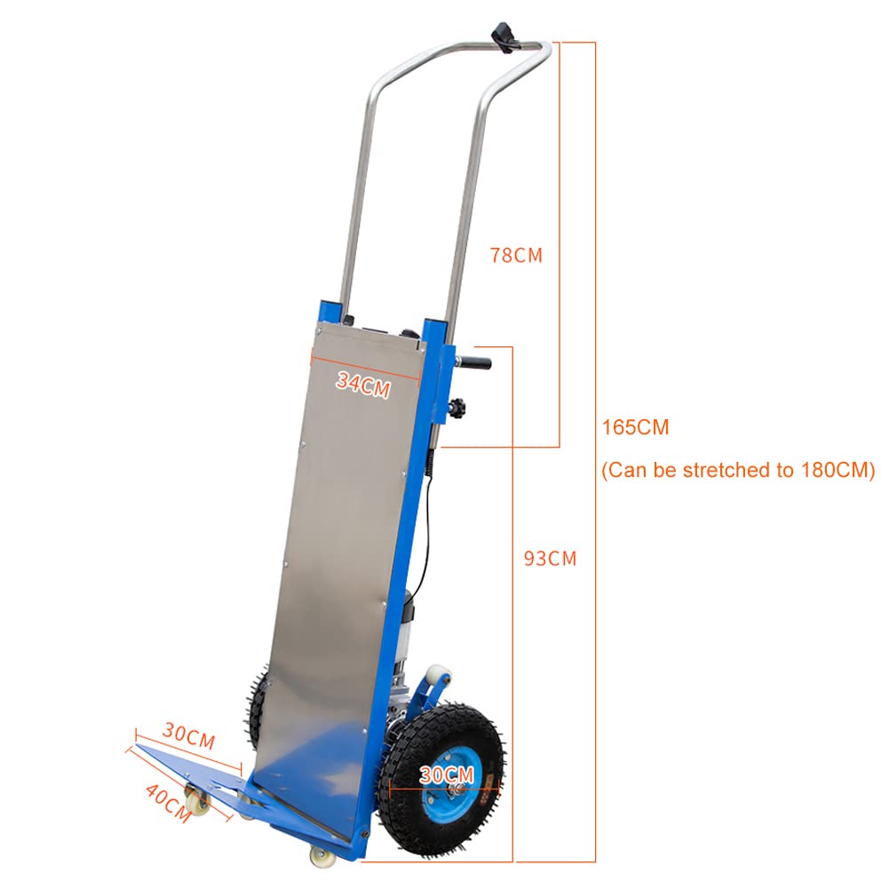 BOCbco 2 Pcs Carrello Saliscale Elettrico Pieghevole per Scale, Carico 200 Kg, Salva-Lavoro con Motore Brushless Silenzioso