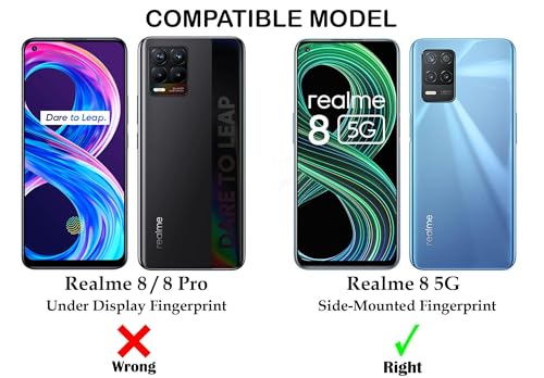 Image of Jkobi Lifetime Anti-Yellow Clear Back Cover Case for Realme 8 5G (Sleek Hard Crystal | Shockproof and Camera Protection)