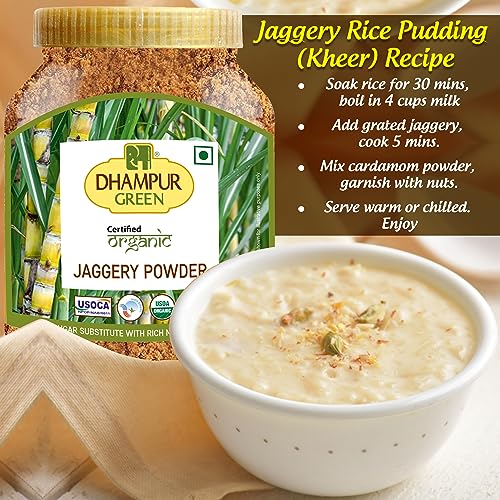 Image of Dhampure Speciality Organic Jaggery Powder, 800G | Desi Shakkar Powder | Source of Minerals | Healthier Substitute for White Sugar | Free from Chemical Fertilizers, Preservatives