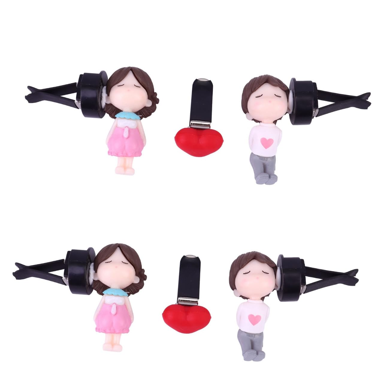 Mobestech 2sets Clip Profumo Auto Forma Cuore Diffusore Per Auto Decorazione Chic e Duratura Adatto Ufficio e Bagno