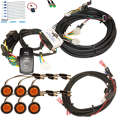MCSADVENTURES Vertical Rocker Turn Signal Street Legal Kit for 2013+ Polaris Ranger 570, 500, 13-18 900 xp, 2017 1000 xp Plug and Play