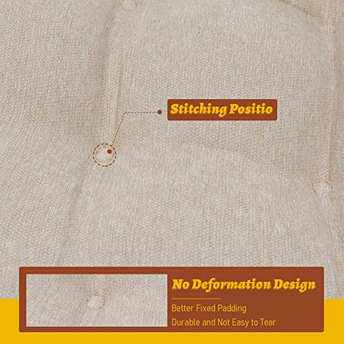 Focuprodu Rocking Chair Cushions.soft Chair Cushions For Indoor/Outdoor A Variety Of Rocking Chairs. Double Non-Slip Design Chair Cushions Are Suitable For Patio, Garden. (Plush-Beige) #TOP1