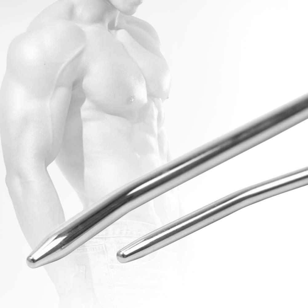 Roluck 3 pezzi in acciaio inossidabile sonde uretrali dilatatore spina del pene in metallo per uomini masturbazione giocattoli del sesso (S)