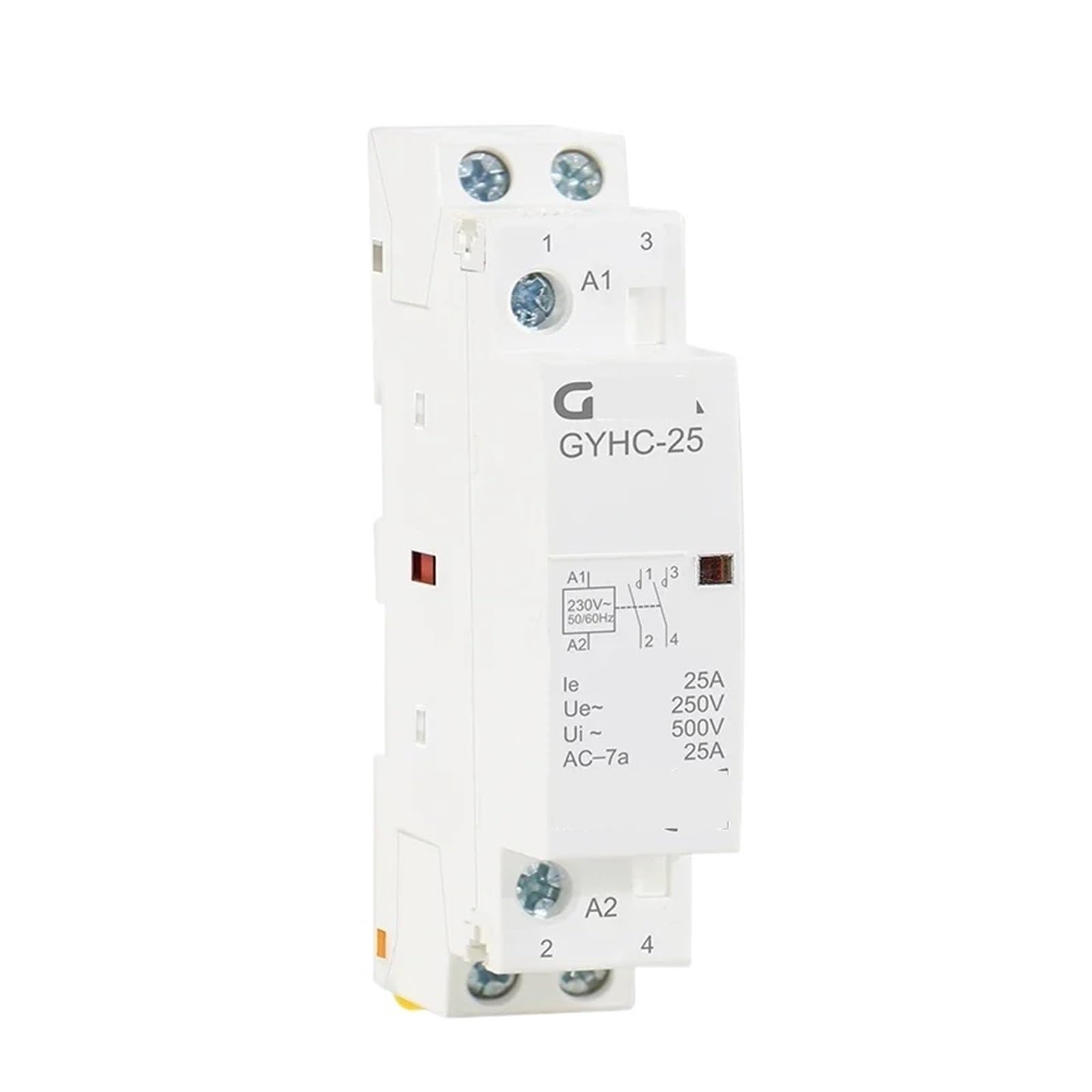 Contactor Modular doméstico tipo carril Din 2P 16A 20A 25A 2NC 2NO 1NO1NC 50/60Hz Contactor automático de CA(2P 20A 2NC 220V)