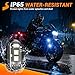 SS VISION 12Pcs Wireless LED Strobe Lights, 8 Colors 10 Flash Modes USB Charging, High Brightness Waterproof Anti-Collision Led Flashing Emergency Warning Light for Car Drone