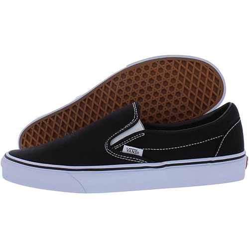 vans Slip On, Black/White, Size 6.5 Men/ 8 Woman