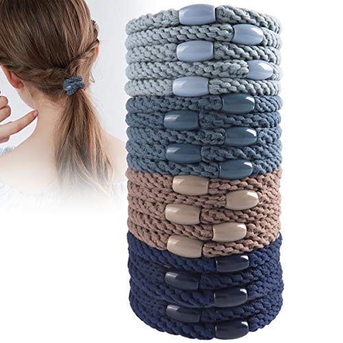 20 PCS Ponytail Holders Thick Hair Ties for Women,Hair Ties for Thick Hair, No Crease No Damage Elastic Hair Ties,Simplicity Coil Tair Ties colorful.