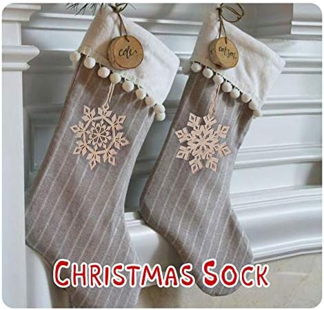 Wooden Snowflakes 16 Pcs Christmas Ornaments Rustic Christmas Tree Hanging Decorations Ornament Craft Gift Embellishments