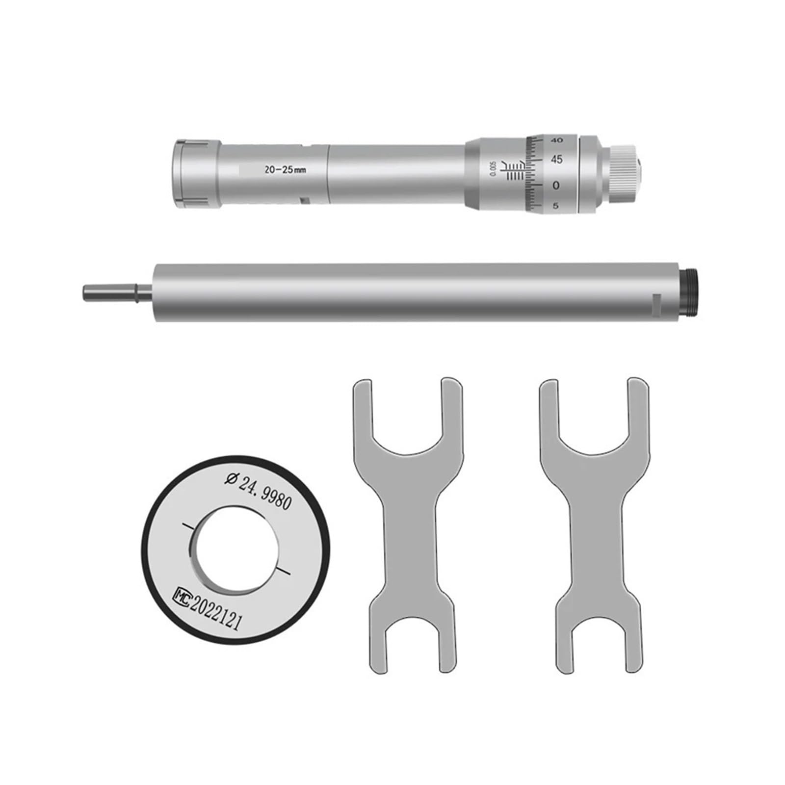 Innenmikrometer Drei-Klauen-Innendurchmesser-Mikrometer, Dreipunkt-Innenmessung, hohe Präzision 0,005 mm(10-12mm)