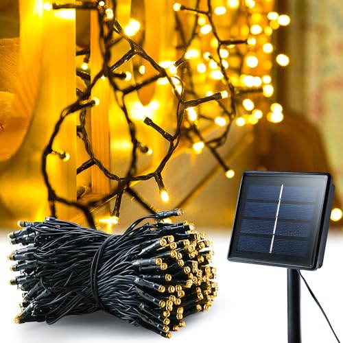 PureHaven Luces Navidad Exterior Solares, 22M 200 LEDs Guirnalda Luces Exterior Solar 8 Modos IP65 Impermeable Decoración Exterior para Arboles de Navidad Fiesta Boda Patio Jardine Terraza