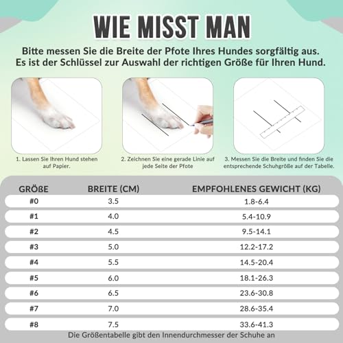 Eyein Hundeschuhe Pfotenschutz, 2 Stück atmungsaktiv Hundeschuhe mit Rutschfester Sohle und reflektierendem Klettverschluss für kleine, mittlere und große Hunde, Sport im Freien, Grün, Größe 4