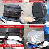 Torba na tylne siedzenie, tkanina Oxford torba na siodełko motocyklowe, wielofunkcyjny, wodoodporny, czarny