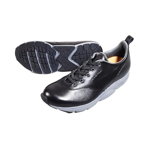 MIDFOOT (ミッドフッド) 紳士靴 レザースニーカー MF002JM 25.5cm(ブラック) 4E [ ファッション 靴 シューズ スニーカー メンズ ] [ お洒落 オイルレザー 快適 履き心地 ]