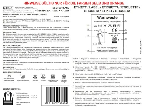 Team Gassi Hunde Warnweste BZW. Signalweste mit reflektierendem Aufdruck - Größe L/XL, Schwarz