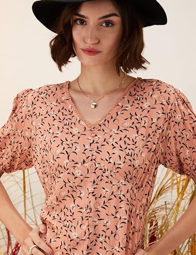 Image of Amazon Brand - Eden & Ivy Women's Crinkled Rayon Empire One Piece Midi Length Tiered Dress (Available in Plus Sizes)